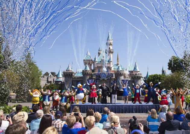 The family were on their way to see Mickey Mouse and his friends at Disneyland