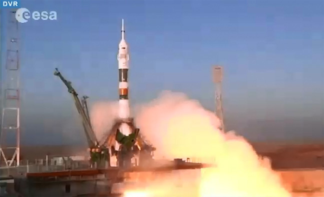 The Soyuz launch this morning. Pic ESA