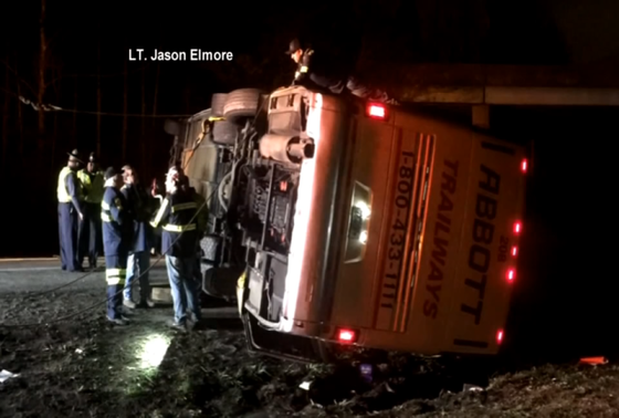 Dozens Injured After Bus Carrying 49 College Students Overturns In VA story image