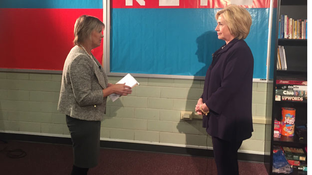 CBS4 Political Specialist Shaun Boyd interviews Hillary Clinton