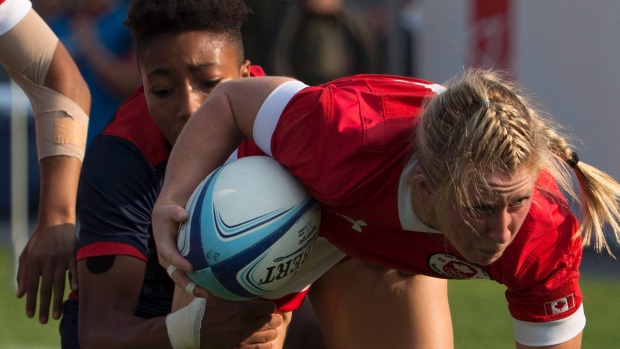 An injury-depleted Canadian women's rugby sevens team finished sixth at the season-opening tournament in Dubai United Arab Emirates