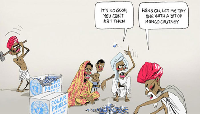 Racist much? Australian daily's cartoon shows Indians eating solar panels