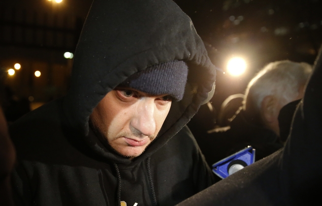 Chicago Police Officer Jason Van Dyke leaves the Cook County Jail after posting bond in Chicago. Prosecutors charged