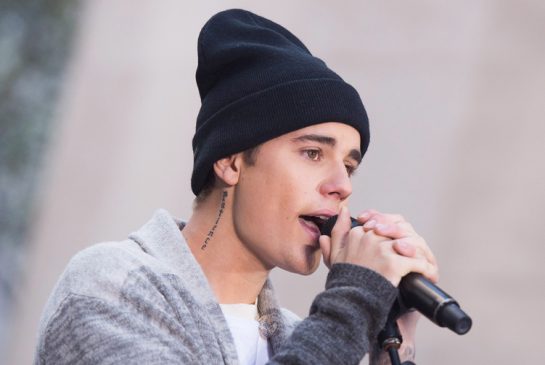 Justin Bieber performs on NBC's