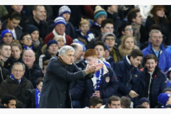 Chelsea manager Jose Mourinho tries to get his point across from the touchline during the Champions League victory against FC Porto