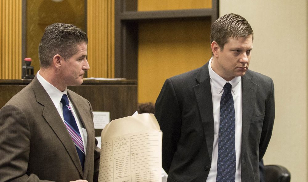 Jason Van Dyke with attorney Daniel Herbert