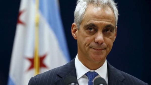 Chicago Mayor Rahm Emanuel listens to remarks at a news conference in Chicago Illinois United States