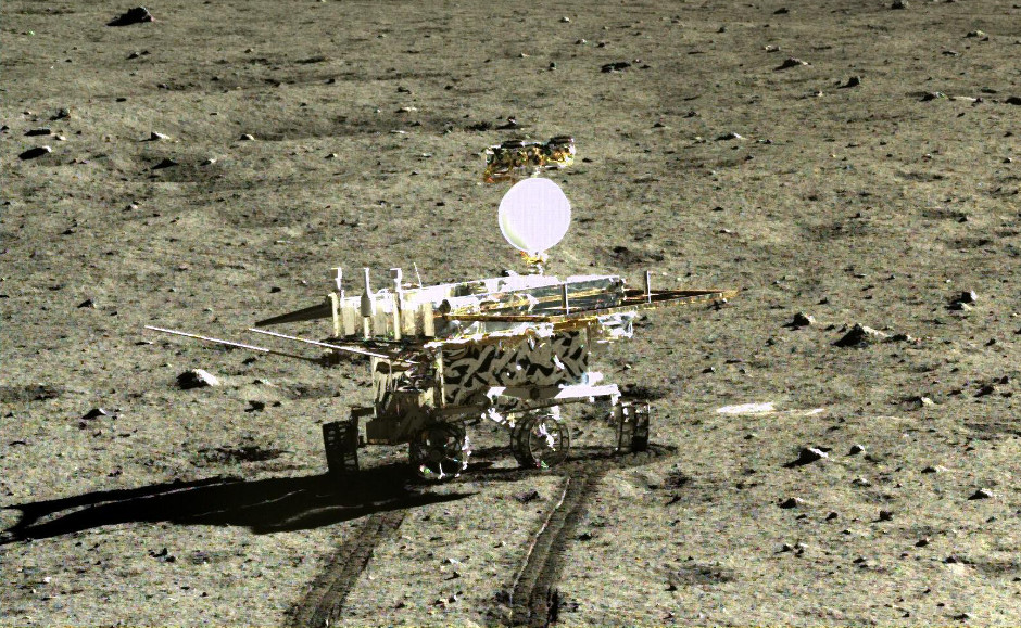 China's Chang'e-3 Yutu rover on the Moon. Image credit Chinese Lunar Exploration Program  China National Space Administration