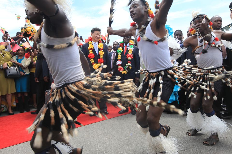 Chinese leader Xi Jinping welcomed in cash-strapped Zimbabwe