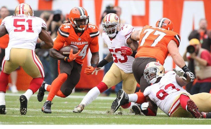 Johnny Manziel throws TD pass as Browns beat 49ers 24-10 to snap 7-game losing