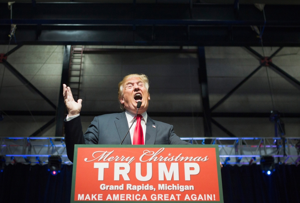 Donald Trump Campaigns In Grand Rapids