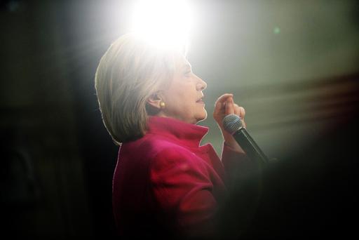 Democratic president candidate Hillary Clinton speaks at a town hall event at Woodbury School Dec. 8 2015 in Salem N.H