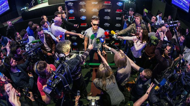 Conor Mc Gregor was in typically bullish form after his workout in Las Vegas