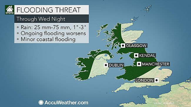 UK leader to visit flood-hit northern England, Scotland