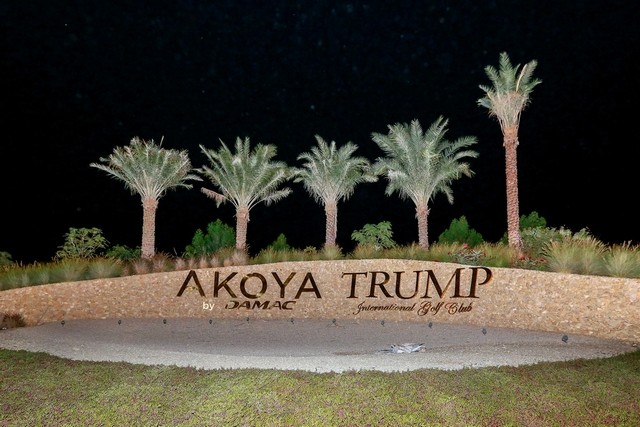 Trump signage returns at Akoya site in Dubai