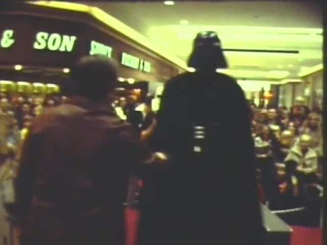 Darth Vader appeared at Euclid Square Mall just in time for Christmas 1977 WEWS-TV                      WEWS