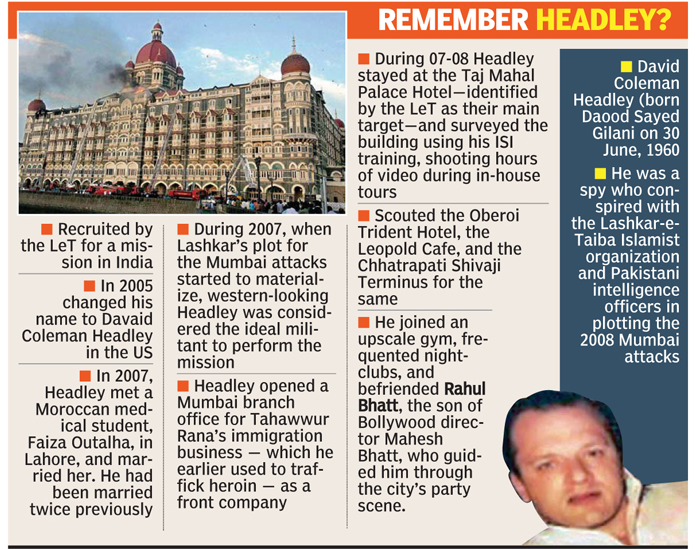 26/11 Mumbai attack case: Headley likely to be produced in court today