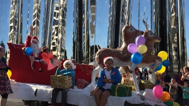 Hundreds lined New Plymouth's main street for the annual Christmas Parade where Santa stole the show yet again on Saturday evening