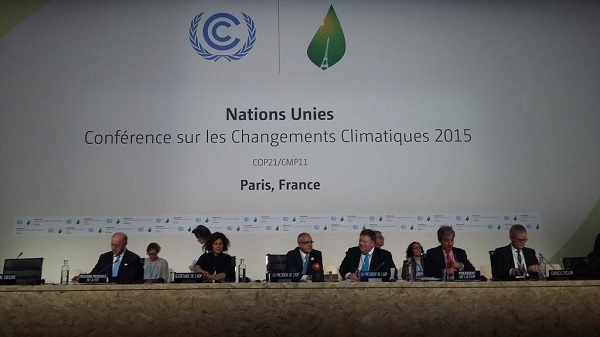 Delegates at the first work meeting ahead of the COP21 in Paris