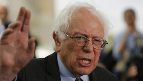 Senator Bernie Sanders after he announced his candidacy for the 2016 Democratic presidential nomination on Capitol Hill in Washington Apr.30 2015