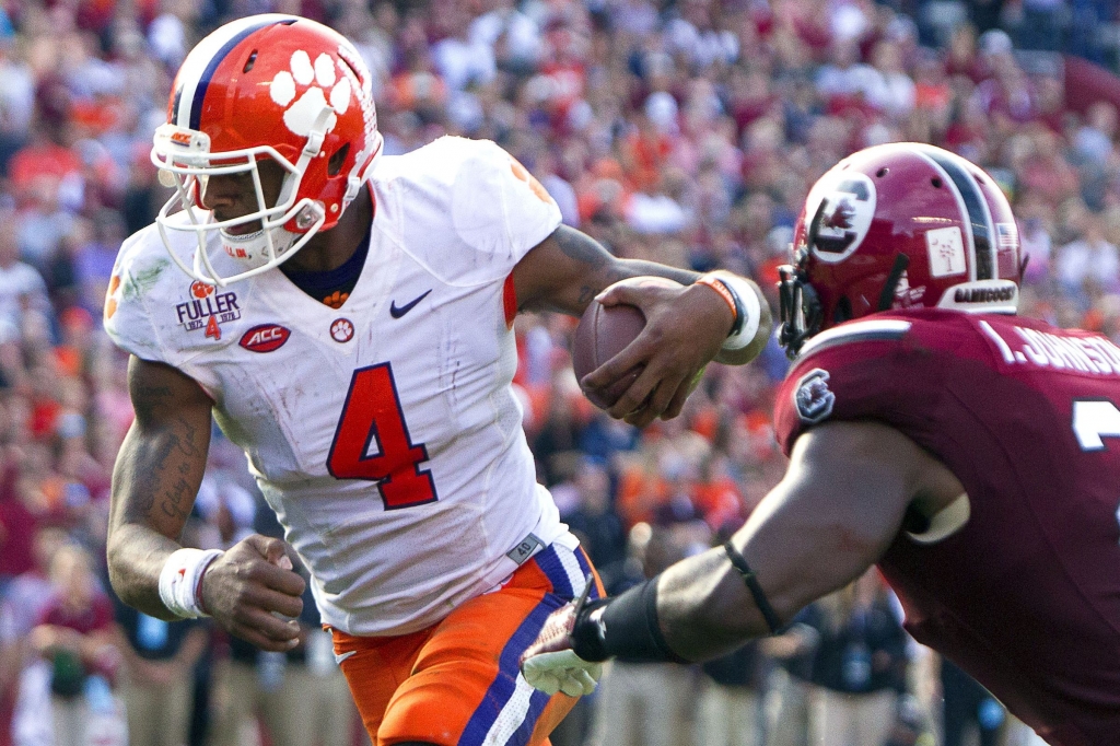 Deshaun Watson and Clemson are in a win-and-you're-in situation on Saturday.- Joshua S. Kelly-USA TODAY Sports