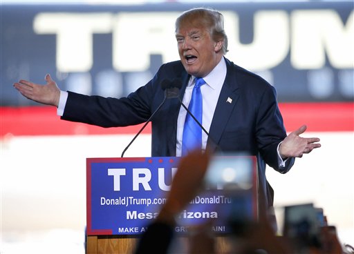 AFP  File  Robyn BeckUS Republican presidential hopeful Donald Trump speaks at the Republican Presidential Debate hosted by CNN at The Venetian Las Vegas in Las Vegas Nevada