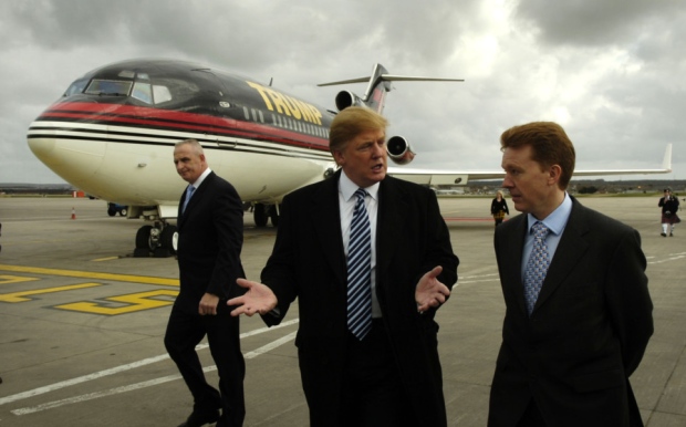 Donald Trump on a visit to Aberdeen