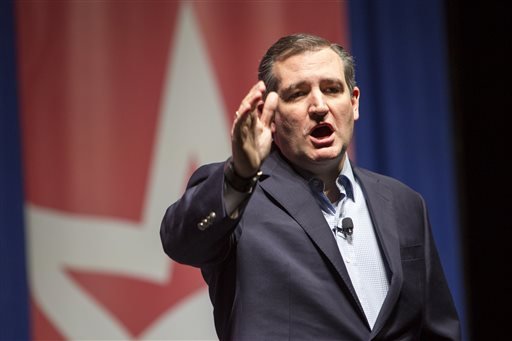 Republican presidential candidate Sen. Ted Cruz R-Texas speaks Saturday Dec. 5 2015 during the Rising Tide Summit at the US Cellular Center in Cedar Rapids Iowa