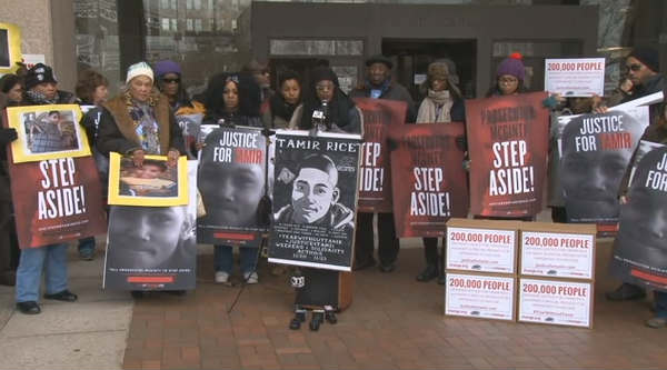 Dozens of Tamir Rice supporters on hand to deliver petition to Cuyahoga County prosecutor