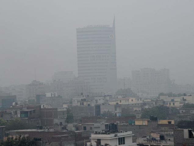 Early morning smog engulfed NCR region in New Delhi on Wednesday