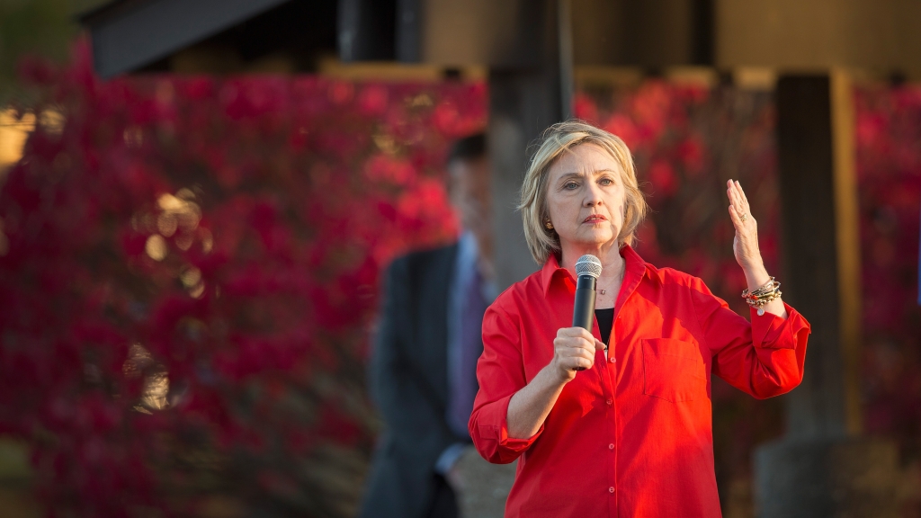 Enlarge	
		Getty Images
				
		Democratic presidential candidate Hillary Clinton speaks at a campaign event on Nov. 3 in Coralville Iowa