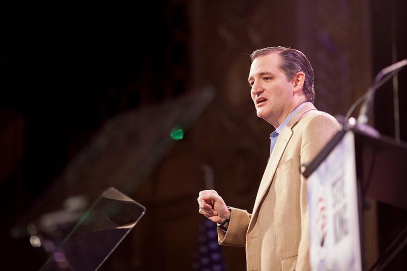 U.S. Sen Ted Cruz gives a speech at the Iowa Freedom Summit in Des Moines Iowa on Jan. 24 2015