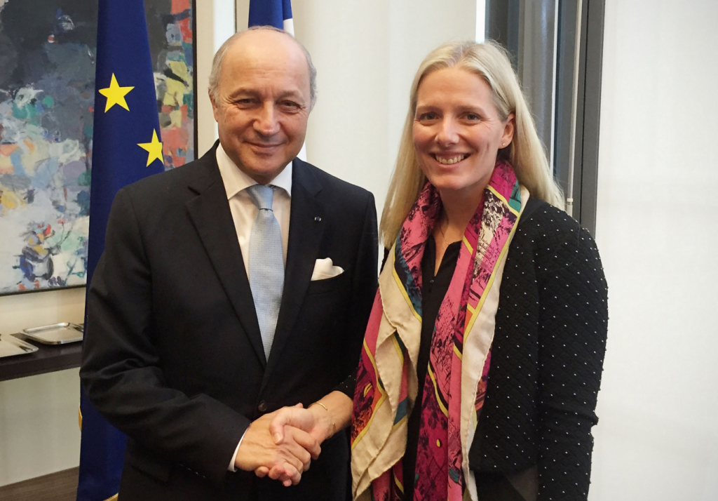 Environment and Climate Change Minister Catherine Mc Kenna meets with France's Foreign Minister Laurent Fabius