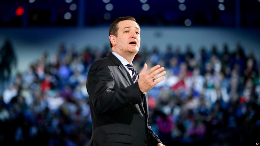 FILE- Ted Cruz speaks in March 2015 in Virginia. While Donald Trump remains the Republican Party's top candidate Cruz is on his heels