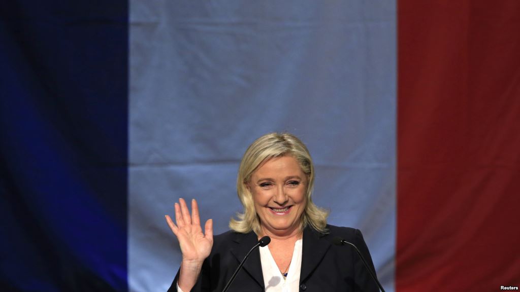 French National Front political party leader Marine Le Pen