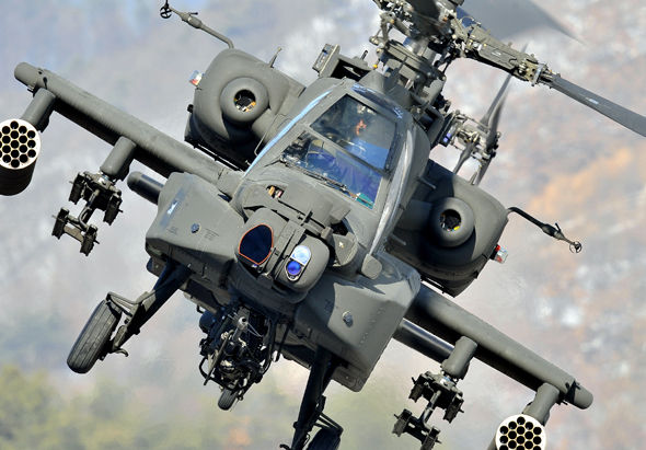 US air force Apache helicopter