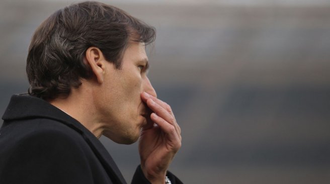 Roma's French coach Rudi Garcia gestures during the Italian Serie A football match Torino Vs Roma