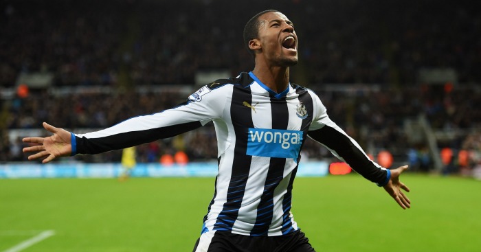 Georginio Wijnaldum Celebrates Newcastle United's winner against Liverpool