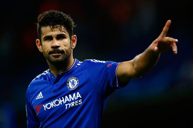 Diego Costa of Chelsea celebrates