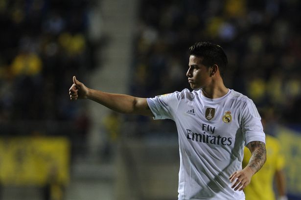 James Rodriguez gives the thumbs