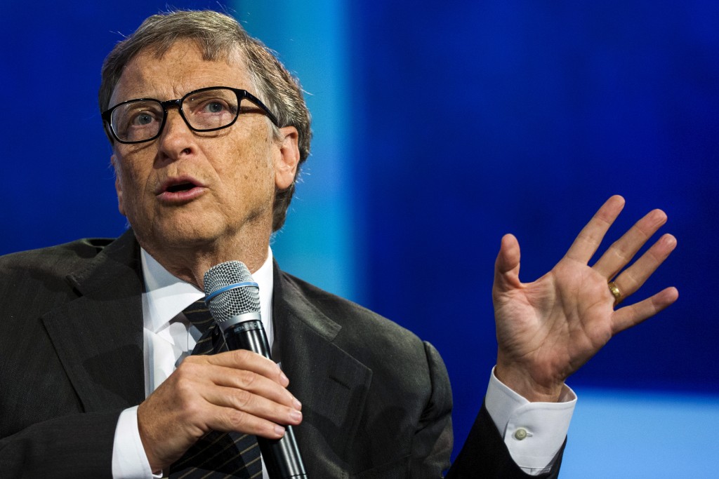 Bill Gates co-chair and trustee of the Bill & Melinda Gates Foundation speaks during the Clinton Global Initiative's annual meeting in New York