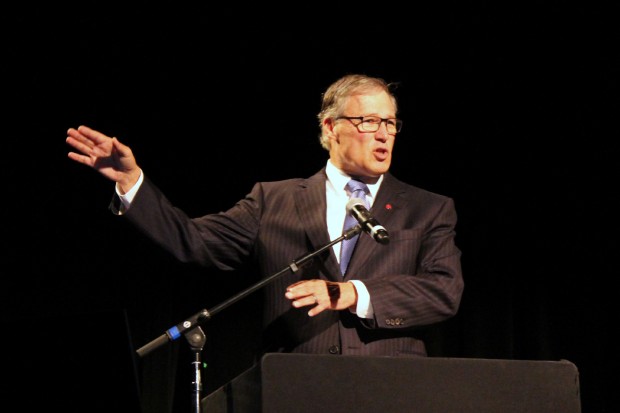 Gov. Jay Inslee speaking at Geek Wire Startup Day 2013