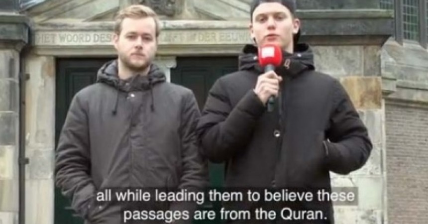 Dutch pranksters trick people with 'Quran' passages from Bible