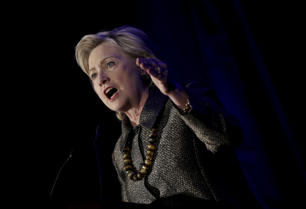 Democratic U.S. presidential candidate Hillary Clinton addresses the 2015 National Immigrant Integration Conference in the Brooklyn borough of New York City on Dec. 14 2015. Clinton is expected to address anti-terror efforts in the wake of the deadly att