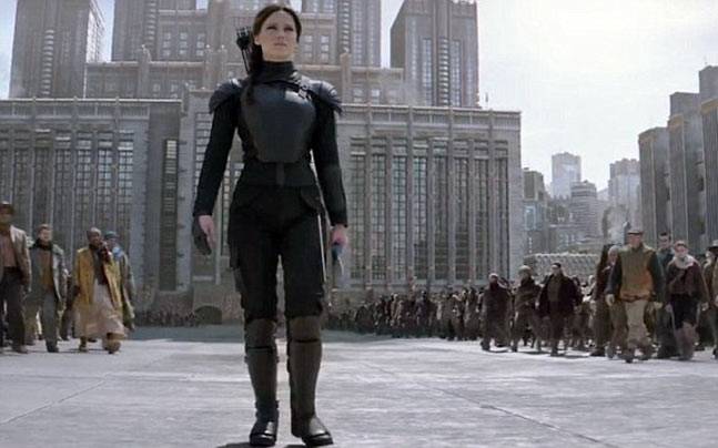 A still from the movie Mockingjay Part 2