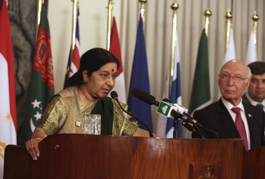 Indian Foreign Minister Sushma Swaraj says the talks with Pakistan would start from scratch. – Reuters pic