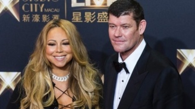 JUSTIN CHIN 
 
   Mariah Carey and James Packer at the gala opening of Packer's new casino in Macau in October