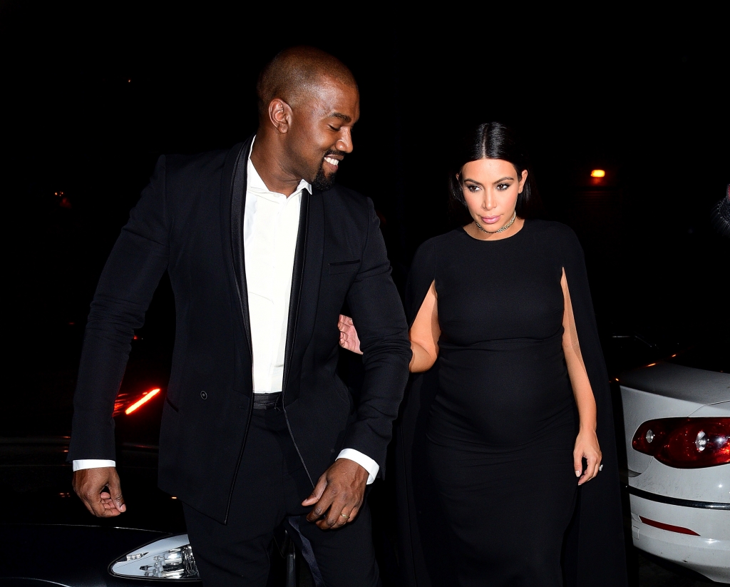 NEW YORK NY- SEPTEMBER 07 Kanye West and Kim Kardashian seen on the streets of Manhattan