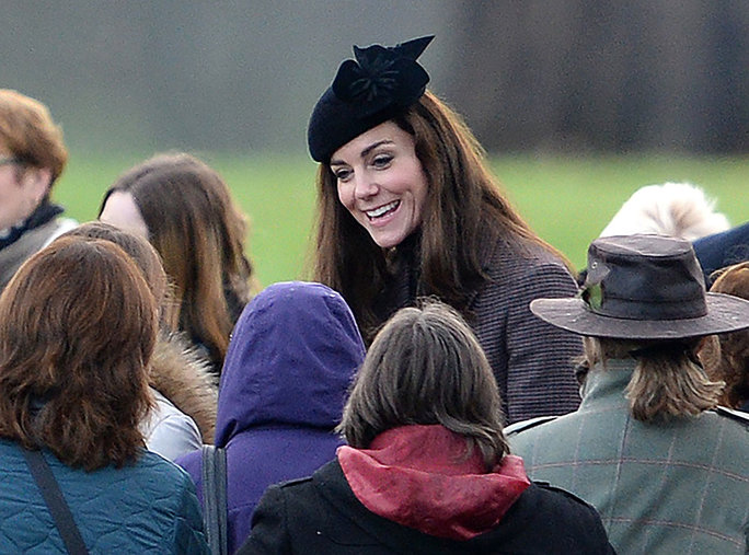 Kate Middleton Is Striking in Tweed for Sunday Service