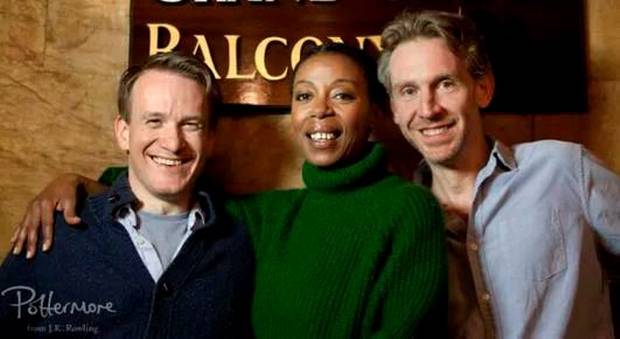 Jamie Parker Noma Dumezweni and Paul Thornley. PIC Pottermore  Simon Annand